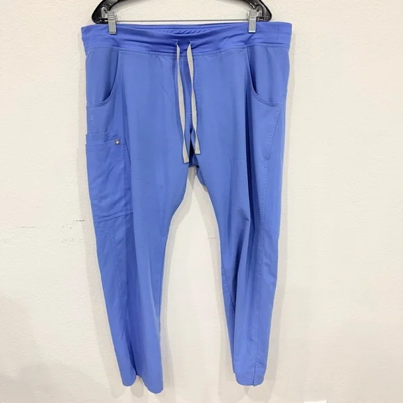 Figs Kade Cargo Scrub Pants Ceil Blue Women’s Size X-Large - Picture 3 of 5